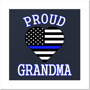 Thin Blue Line - Proud Grandma Posters and Art